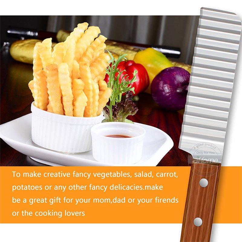 French Fries Cutter Stainless Steel Potato Cutter Knife Vegetable Wave Cutting Tools Kitchen Gadgets - Image 3