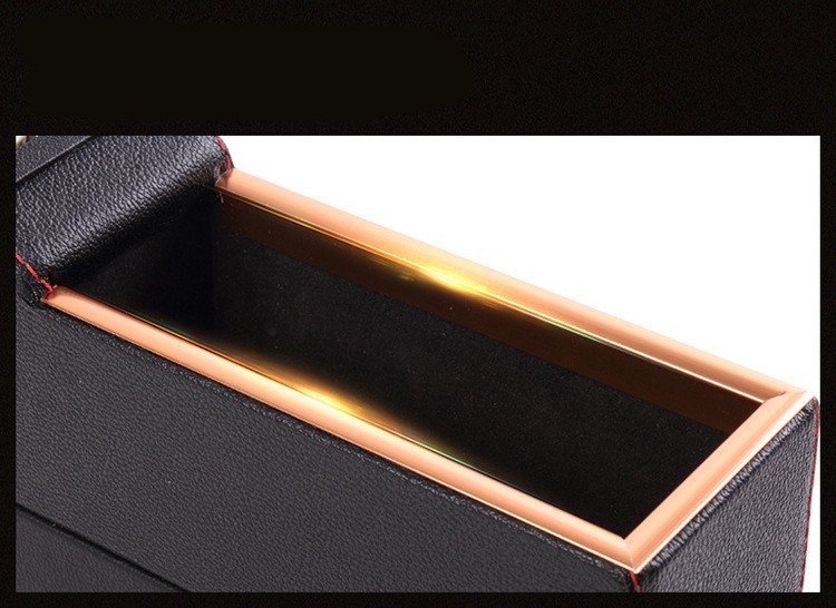 Car Seat Slot Storage Box Multi-Function Cup Holder Coin Box Leather Storage Box with USB Rechargeable - Image 4