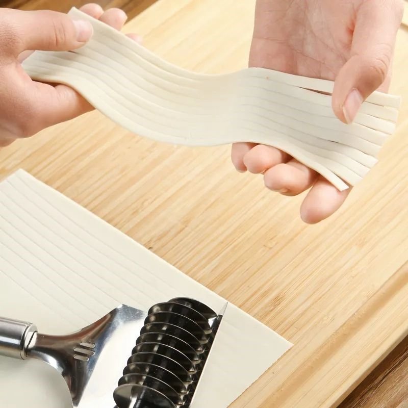 Manual Noodle Cutter Stainless Steel Roller Noodle Maker Fast Food Noodles Dough Rolling Machine Pasta Tools Gadgets For Kitchen - Image 5