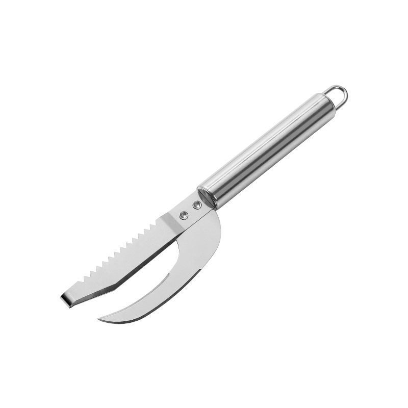 Kitchen 3 In 1 Stainless Steel Scale Planer Fish Scraper Fish Multi-Function Fish Scraper Scale Tool Fish Maw Knife - Image 6